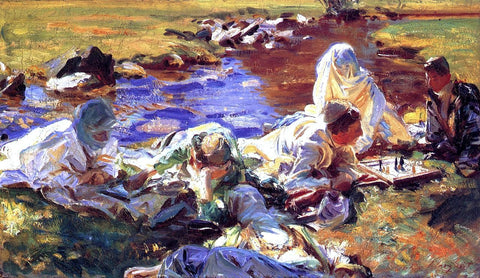  John Singer Sargent Dolce Far Niente - Hand Painted Oil Painting