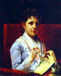  Mary Cassatt Mary Ellison Embroidering - Hand Painted Oil Painting