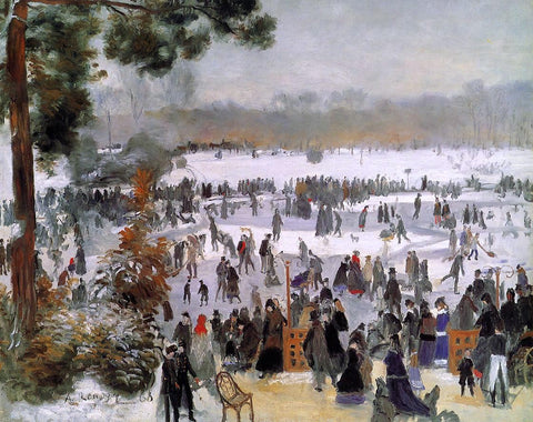  Pierre Auguste Renoir Skaters in the Bois de Boulogne - Hand Painted Oil Painting
