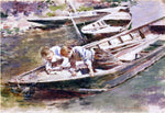  Theodore Robinson Two in a Boat - Hand Painted Oil Painting