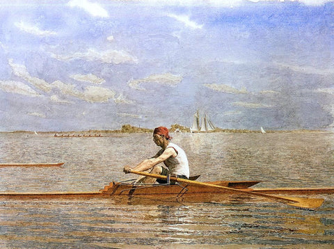  Thomas Eakins John Biglin in a Single Scull - Hand Painted Oil Painting