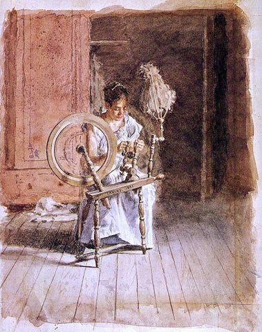  Thomas Eakins Spinning - Hand Painted Oil Painting
