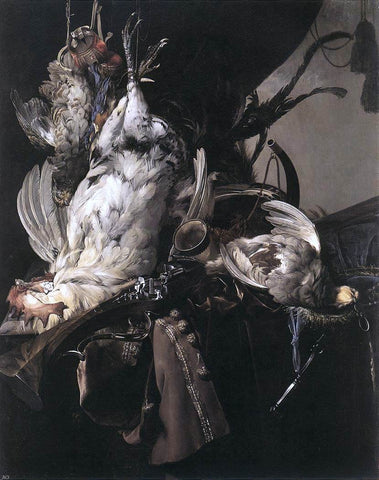  Willem Van Aelst Still-Life of Dead Birds and Hunting Weapons - Hand Painted Oil Painting