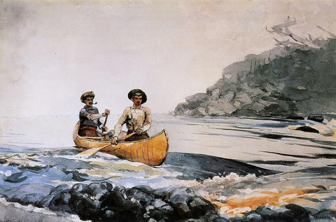  Winslow Homer Entering the First Rapid - Hand Painted Oil Painting