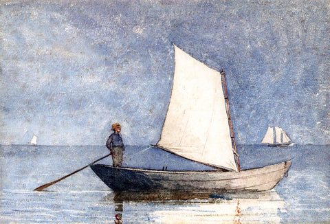  Winslow Homer Sailing a Dory - Hand Painted Oil Painting