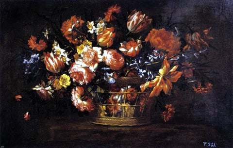  Bartolome Perez Basket of Flowers - Hand Painted Oil Painting