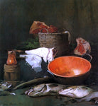  Emil Carlsen Still Life with Fish and Copper Bowl - Hand Painted Oil Painting