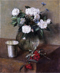  Henri Fantin-Latour White Roses and Cherries - Hand Painted Oil Painting