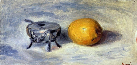  Pierre Auguste Renoir Sugar Bowl and Lemon - Hand Painted Oil Painting