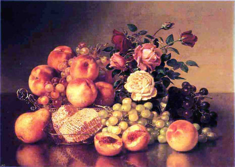  Robert Spear Dunning Still Life with Peaches - Hand Painted Oil Painting