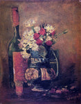  Vincent Van Gogh Vase with Carnations and Bottle - Hand Painted Oil Painting