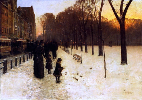 Frederick Childe Hassam Boston Common at Twilight - Hand Painted Oil Painting