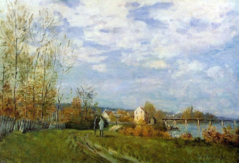  Alfred Sisley Banks of the Seine at Bougival - Hand Painted Oil Painting