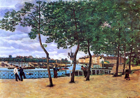  Armand Guillaumin The Seine at Paris (also known as Quai de la Rapee) - Hand Painted Oil Painting