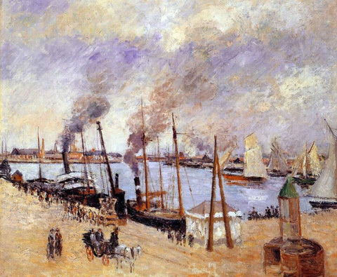 Camille Pissarro The Port of Le Havre - Hand Painted Oil Painting