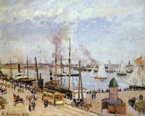  Camille Pissarro The Port of Le Havre - High Tide - Hand Painted Oil Painting