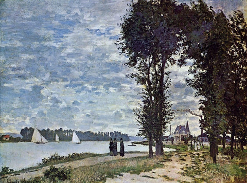  Claude Oscar Monet The Banks of the Seine at Argenteuil - Hand Painted Oil Painting