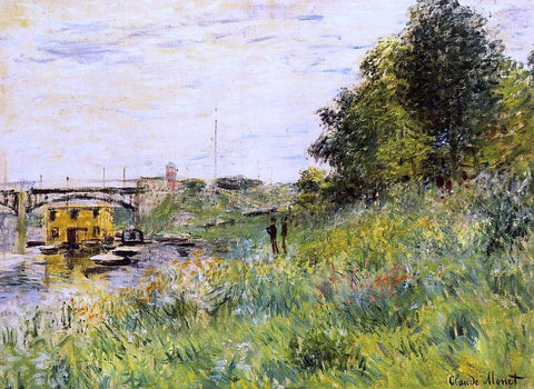  Claude Oscar Monet The Banks of the Seine at the Argenteuil Bridge - Hand Painted Oil Painting