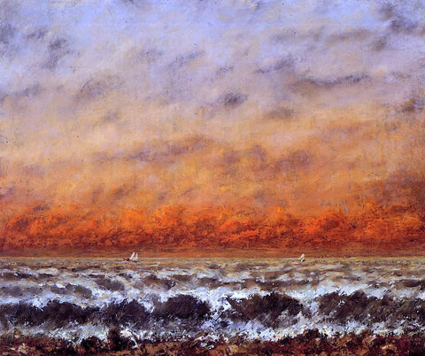  Gustave Courbet Seascape - Hand Painted Oil Painting