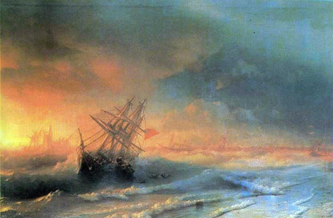  Ivan Constantinovich Aivazovsky Tempest Above Evpatoriya - Hand Painted Oil Painting