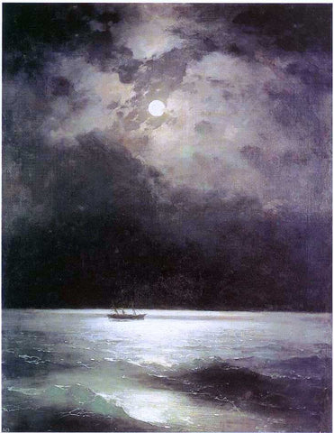  Ivan Constantinovich Aivazovsky The Black Sea at Night - Hand Painted Oil Painting