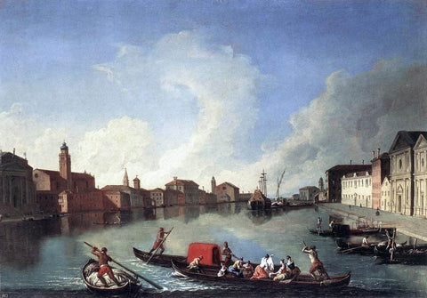  Johan Richter View of the Giudecca Canal - Hand Painted Oil Painting