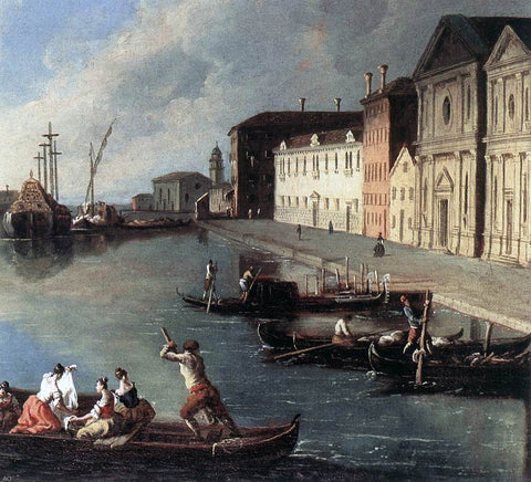  Johan Richter View of the Giudecca Canal (detail) - Hand Painted Oil Painting