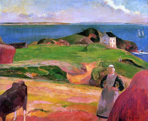  Paul Gauguin Landscape at le Pouldu - the Isolated House - Hand Painted Oil Painting