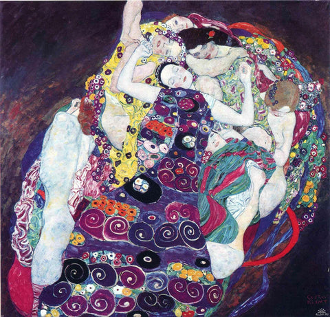 The Virgins (less brightly colored) by Gustav Klimt - Hand Painted Oil Painting
