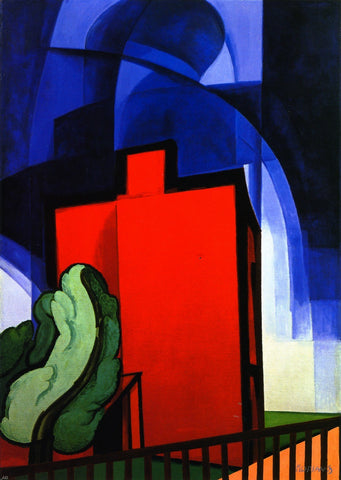 Blue Above by Oscar Bluemner - Hand Painted Oil Painting