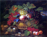 Still Life with Fruit, Butterflies and Bird's Nest by George Forster - Hand Painted Oil Painting