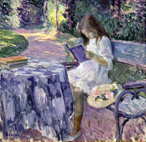 A Lesson by Henri Lebasque - Hand Painted Oil Painting