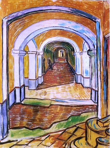 Corridor in Saint-Paul Hospital by Vincent Van Gogh - Hand Painted Oil Painting