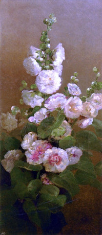 Hollyhocks by Charles Ethan Porter - Hand Painted Oil Painting