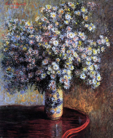 Asters by Claude Monet - Hand Painted Oil Painting