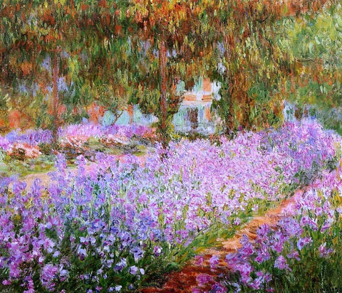 Irises in Monet's Garden by Claude Oscar Monet - Hand Painted Oil Painting