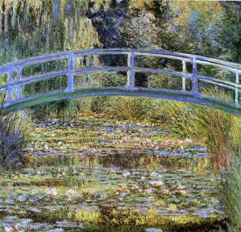 A Water-Lily Pond (also known as Japanese Bridge) by Claude Oscar Monet - Hand Painted Oil Painting