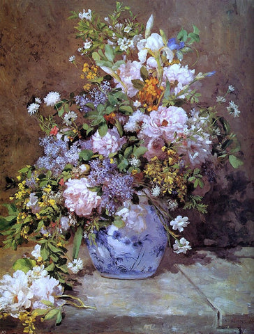 Spring Bouquet by Pierre Auguste Renoir - Hand Painted Oil Painting