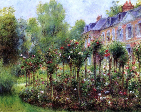 The Rose Garden at Wargemont by Pierre Auguste Renoir - Hand Painted Oil Painting