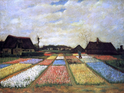 A Bulb Field (also known as Flower Beds in Holland) by Vincent Van Gogh - Hand Painted Oil Painting