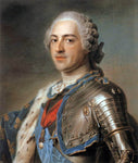 Louis XV by Maurice Quentin De La Tour - Hand Painted Oil Painting