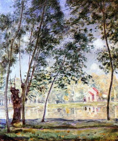 Sunny Afternoon - Willows by the Loing by Alfred Sisley - Hand Painted Oil Painting