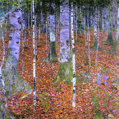 Birch Forest by Gustav Klimt - Hand Painted Oil Painting
