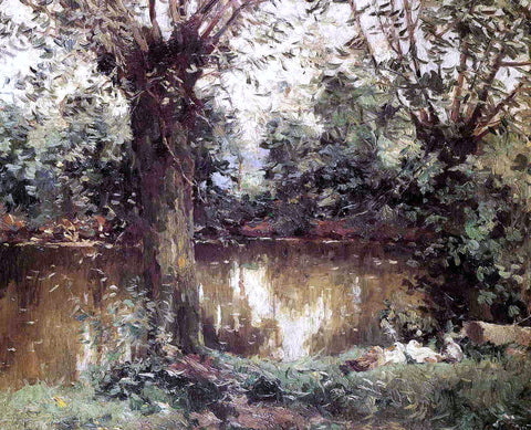 Landscape, Banks of the Yerres by Gustave Caillebotte - Hand Painted Oil Painting