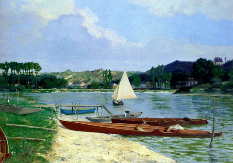 Canotiers Sur La Seine by Lucien Marchais - Hand Painted Oil Painting