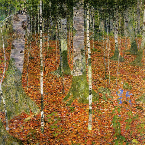 Farmhouse with Birch Trees by Gustav Klimt - Hand Painted Oil Painting