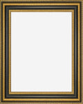 Designer Gold Finish Frame with Black Panel, 3 3/4" wide
