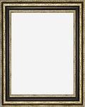Designer Silver Finish Frame with Black Panel, 3 3/4" wide