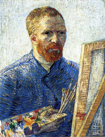 Self Portrait as a Painter (also known as Self Portrait in Front of the Easel) by Vincent Van Gogh - Hand Painted Oil Painting