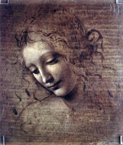 Female Head by Leonardo Da Vinci - Hand Painted Oil Painting